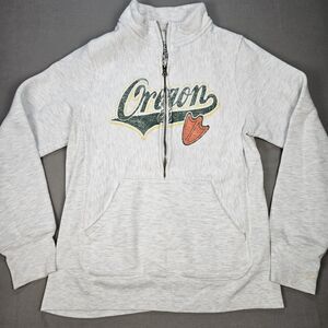 Oregon Ducks Women’s Half Zip Pullover Sweatshirt Rivalry Threads 91 Size Medium